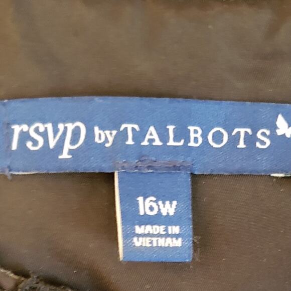 Talbot's Mixed Black Lace Fit-And-Flare Dress| SZ 16W - Picture 9 of 10